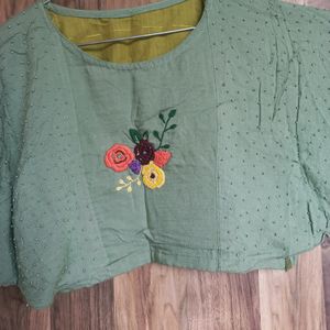 Crop Handwork Top