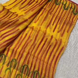 Yellow Kota Doria Saree