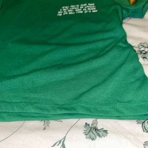 GREEN BABY TEE FOR WOMEN