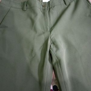 Olive Straight Trouser