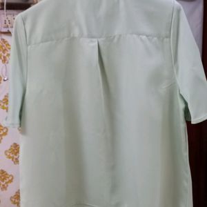 New 3xl Size Satim Green Beautiful Top