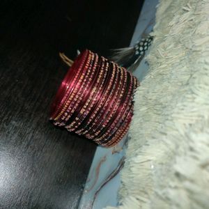 Metal And Glass Bangles