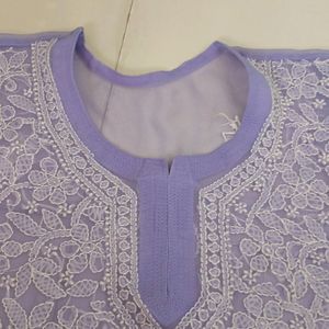 Chikankari Short Kurti With Innerwear