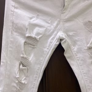 Ripped Smart White Jeans