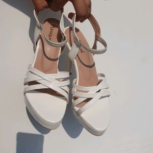 Beautiful White Heel Sandal