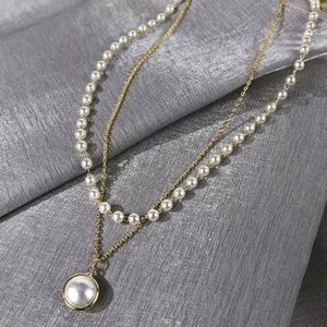 Korean Style Pearl Double Layer Gold Chain