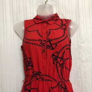 Tommy Hilfiger Red Sleeveless Dress