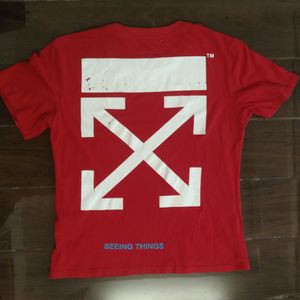 Off White Tee Red