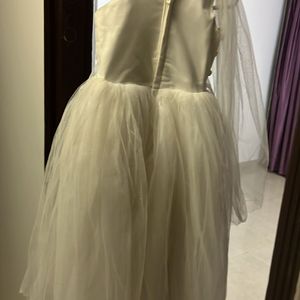 Beautiful Princess Dress White Color Designer