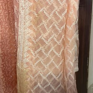 Chikankari Gown With Dupatta