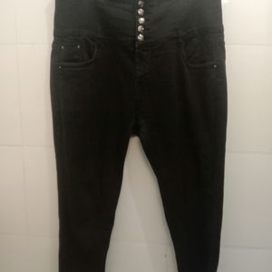 High Waist Jeans Black