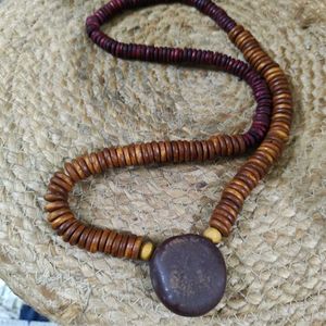 Long Vintage Wooden Neckpiece