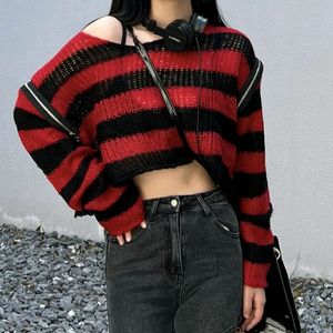 Black Red Y2k Top