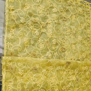 Women Yellow Motif & Thread Embroidered Suit Set