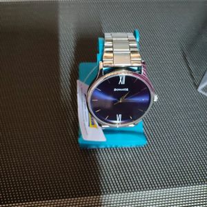 Sonata Aspire Quartz Watch Blue Dial Steel Strap