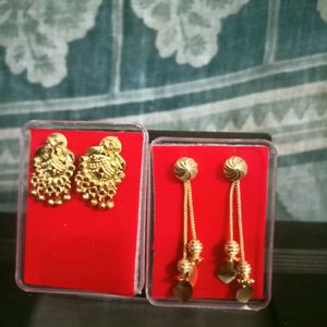 Combos & 2 Earrings Golden Colour