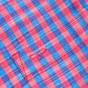 Colorplus Men Pink Checks Cotton Tailor Fit Shirt