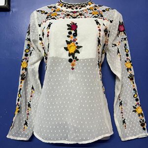 Korean Designer White Top