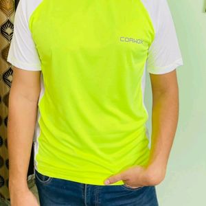 CORWOX Men's Active Neon Green Sports T-Shirt