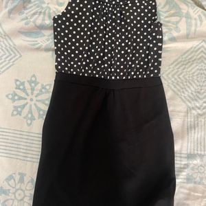 Polka Dot  Black Dress