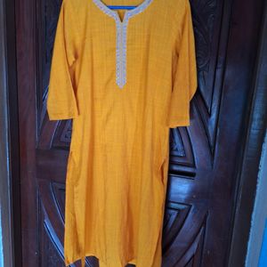 Mango Color Kurta