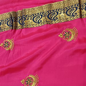 Georgette Pink Colour Saree