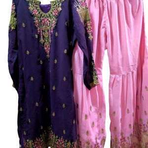 Pink Purple Garara Dress