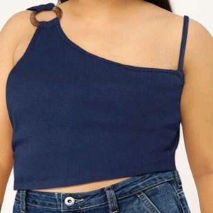 Blue Stylish Crop Top By Sassafras