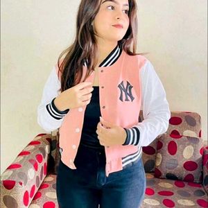 Pink Varsity Jacket