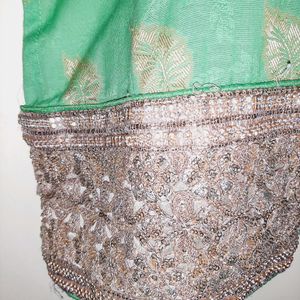 Light Green Colour Suit Salwar With Dupatta