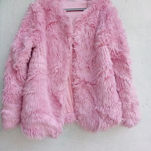 Pink FAUX FUR COAT
