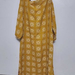 YELLOW MUSTARD Straight KURTA LIKE NEW /NEVER USED