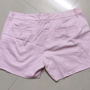 Pink Denim Shorts