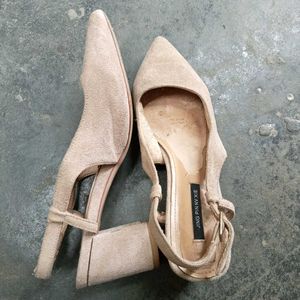 suede block heel