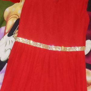 Red Partywear Gown