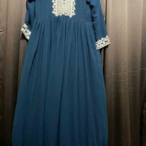 Blue Embroidery Gown