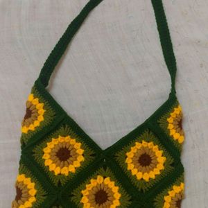 🌻Sunflower Crochet Side Bag