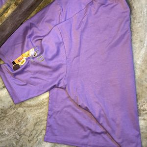 Crop Lavender Teddy T Shirt