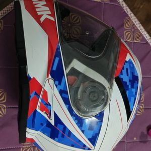 SMK FULLFACE MOTORCYCLE HELMET XL WHITE