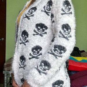 Off White Furr Cardigan