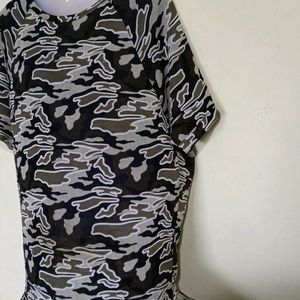 NAVY PRINTED DRESS