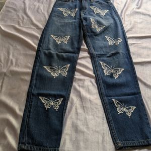 Butterfly Blue Mom Jean's