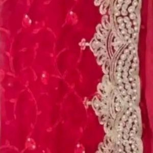 Beautiful Red Saree For Wedding Function