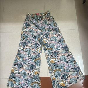 Multi Colored Wide- Leg Pants