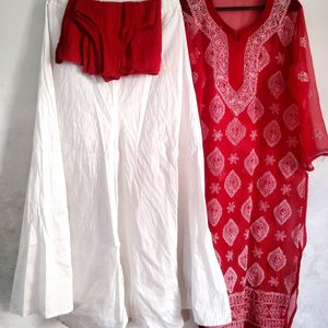 Beautiful Lucknowi Chikankari Kurti Set Size issue