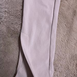 Zara Stretch Leggings With Slit At Hem