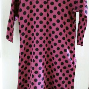 Purple & Black Printed Kurti Top