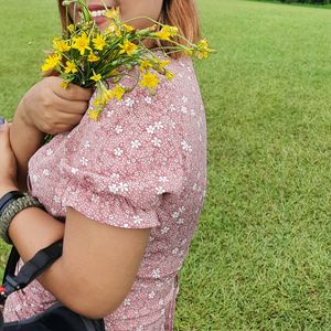 Pink Floral Party Dress