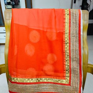 PATLI PALLU PURE OZARI TWO COLOUR SAREE