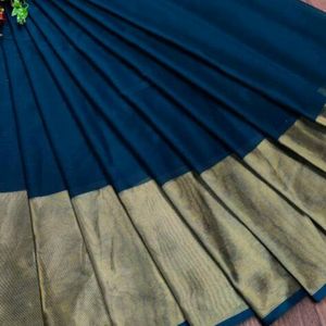 Teal Colour Heavy Chiffon Saree